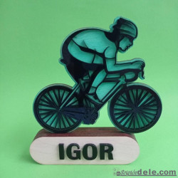 figura silueta ciclista personalizada